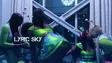 Hottest intergalactic Lesbian Fivesome Candace Von, Jordyn Falls, Lyric Sky, Mz. Dani, and Yum The Boss