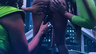 Hottest intergalactic Lesbian Fivesome Candace Von, Jordyn Falls, Lyric Sky, Mz. Dani, and Yum The Boss