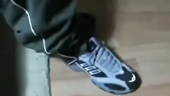 Solo jock jerking off in dorm room and cumming on his Adidas shirt