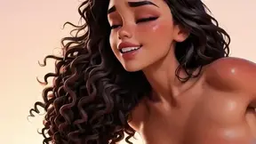 Cute Animated Couple Romantic Fantasy Scene