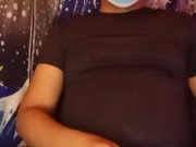 Pinoy in white brief, caressing his massive dick, part3