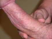 The volcano of sperm. Boy jerking off big cock.