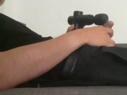 Uso el Vibrador de mi hermanastra para eyacular