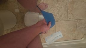 New Panties Pad Placement and Cum on Huge  ABC Japanese Scented Pads