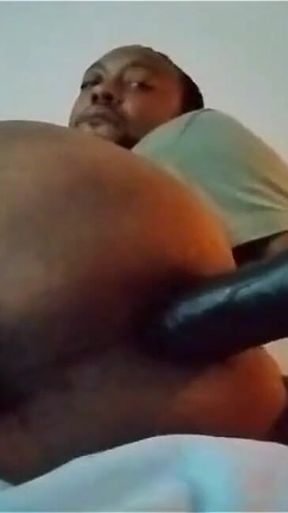 Anally Penetrated by 11 Inch Dildo