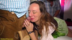 Deepthroat queen lederhosen gangbanged