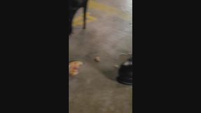 Having fun with her slave