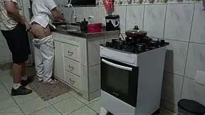 Busty maid gets her booty pounded in the kitchen
