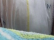 Daddy makes Little Diaper Girl Wet in the car with a vibrator inside her