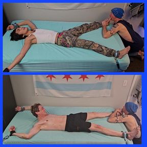 Angel & Colin Bryant tickled on the bed