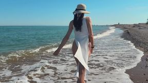 Beach Pebble Hunt with me POV