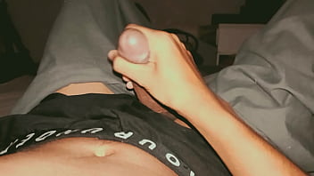 POV Hot Guy Stroking His Big Cock in Tight Gymwear with Loud Moaning Until Huge Cumshot Explodes