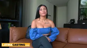 Curvy Big-Assed Latin MILF Gets Her First Cock-Casting Adventure Ride & Blow Job