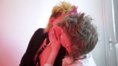 dykes in suits - amateur lesbians love role play spanking and hard fingering