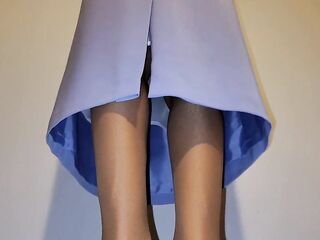 Lengthy office petticoat with slide