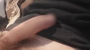 Jerking off and cumming from the side pov