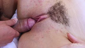 Threesome Fucking with His Girlfriend and a Busty Girl with a Big Clitoris