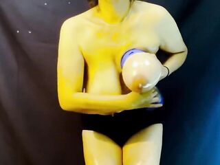 Boob Bounce Oil and Tied Tits