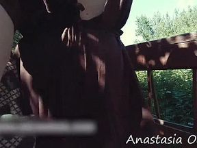 Walking without underwear in park. Flashing pussy and tits. Meeting with stranger. Real public.