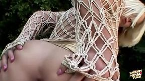Poolside babes get roughed in wild lesbian trio