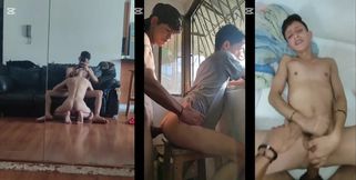 Twink Chokes on Huge Verga Lugo Barebacks Ass Gushes Cum