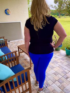 Smell My Farts in Blue Leggings