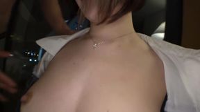Lusty Japanese Babe with G-Cup Melons Slathers Lube, Fucks Hard