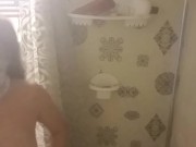 Native American after snap chat fun ;-) gets naughty in shower (at_homefun)