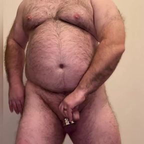 More of Anal Steve in his hot red thong, with ball weights installed, jacking off and eating his own cum for you