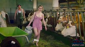 Sex robot malfunctions and cheats on her master in a barn