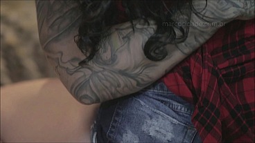 naughty nerd giving to tattooed friend