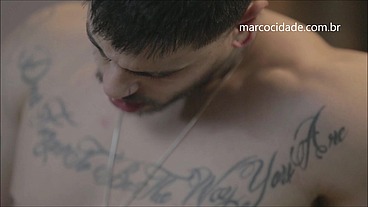 naughty nerd giving to tattooed friend