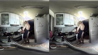 Bulky Latino Chef Cooking Nearly Bare… and Obeying You His Sausage for Dessert VR Teaser