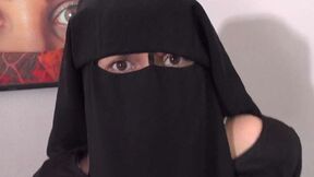 ”Cum on her ebony niqab”