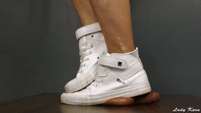 Suffer Beneath My White Sneakers Before Pleasure - close view 1 (1080HD)
