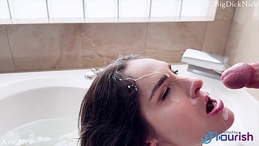 Big Dick Nick vs Ava Alex in Bathtub Romp