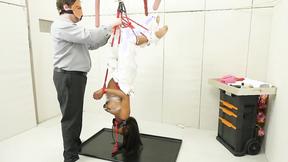 ”Bound black babe gets booty toyed”