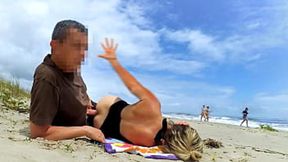 A ravishing MILF's beach nap is suddenly interrupted by a substantial, erect appendage, evoking ecstatic pleasure.