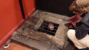 straightjacketed in a very secure underground box! i was very keen as usual, and a bit giggly, and sinister had some fun manh...