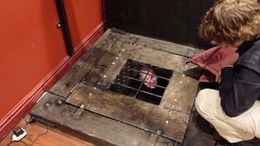 straightjacketed in a very secure underground box! i was very keen as usual, and a bit giggly, and sinister had some fun manh...