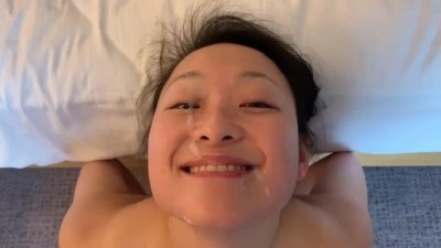 Chinese girl sucks white cock facial