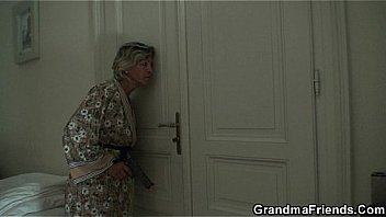 Blonde Cougar Devours Dual Young Penises Like a Hungry Harlot