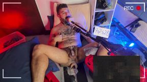 Daily Dose - Ricky Cage Gets Spit-roasted Between Two Machine Cocks!