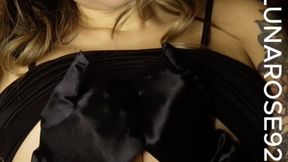Goddess Luna finds these beautiful black satin gloves and decides to try them on and then the gloves start to take control and pleasure me until I come! They are so silky smooth on my body I let the gloves take full control
