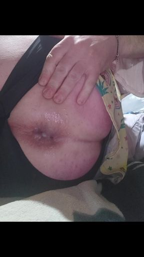 Ass filled with cum