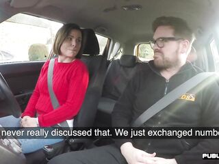 British playgirl banged in car on public road previous to spunk fountain