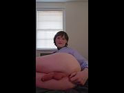 Trans Girl Cums After Playing with Her Tight Hole