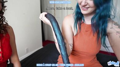 Roommate's live Lesbian FFM surprise fuck sesh