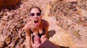 Beach Day Drinking More Than 4 Liters Of Piss, Messy, Deep Throat And Cum On My Slutty Face!