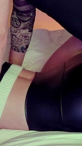 Big Titty Cutie in Black Leather Leggings Gets Railed Till Cum on Ass - Lilykoti